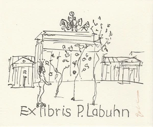 Exlibris - By Dieter GOLTZSCHE - For Peter Labuhn - Brandenburg Gate - Signed - Picture 1 of 1