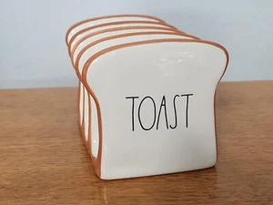 Rae Dunn By Magenta Artisan 4 fette porta TOAST piatto colazione pane nuovo - Foto 1 di 8