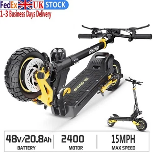 ELECTRIC SCOOTER ADULT 1200×2 15MPH 48V 20.8Ah 10INCH OFF ROAD FOLDING ESCOOTER - Picture 1 of 24
