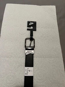 Nike Hombre REVERSIBLE Cinturón Negro/Marrón Talla Grande 38-40 - Imagen 1 de 4