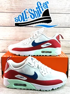 NIKE AIR MAX 90 G *GOLF* *SURF AND TURF LOBSTAH* DM9009-146 SIZE 8.5 NIB - Picture 1 of 7