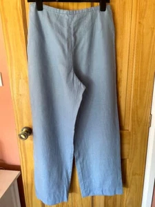 Linea Ladies Linen Trousers. Size 14. Light Blue. REDUCED - Picture 1 of 2