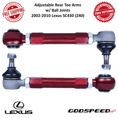 Brazos traseros ajustables Godspeed con rótulas para Lexus SC430 2002-2010 (Z40) Foto 1 de 4