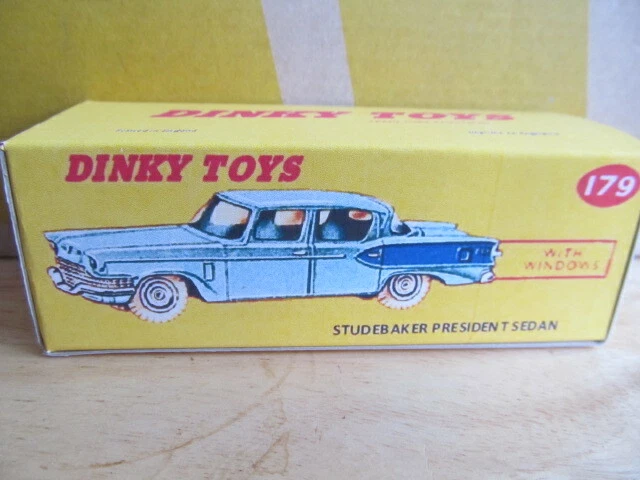 REPRO  DINKY  STUDEBAKER PRESIDENT 179.  - BOX ONLY - - Image 1 of 1