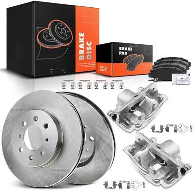 Rotor y pastillas de freno de disco delantero + cubo de rueda y cojinete para Honda Fit 2007-2008 SOHC Foto 1 de 4