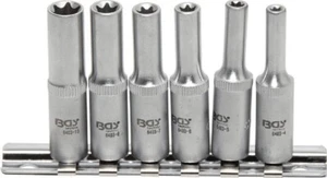Juego de inserción de llave de zócalo BGS E-profile, | profundo | de 6,3 mm (1/4") SW E4 - E10 | 6 - Imagen 1 de 2
