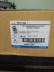 3/4 Inch Compression Coupling TK112A Thomas & Betts Box Of 50 EMT Conduit  