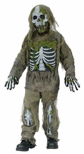Fun World 5919 Skeleton Zombie Costume - Green, Size S