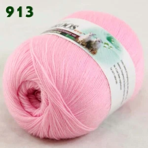 Sale 1ballx50g LACE Crochet Acrylic Wool Cashmere hand knitting Yarn Baby pink - Picture 1 of 24