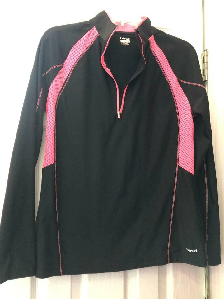 Новый с Ярлыками женщины HIND черный и неоновый коралл длинным рукавом флис с подкладкой рубашка - средний - Изображение 1 из 1
