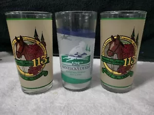 Lote de 3 vasos de colección Kentucky Derby 1987 y 2002 Churchill Downs Louisville Ky Glass - Imagen 1 de 9