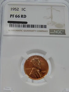 Lincoln Wheat Back 1952 NGC PF 66 RD rojo centavo #BT-262 - Imagen 1 de 4