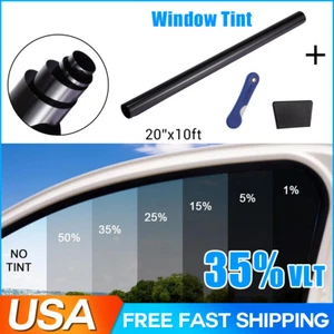 Uncut Roll Window Tint Film 35% VLT 20" x 10'ft Feet Car Home Office Glass Black - Picture 1 of 13