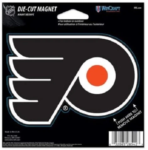 NHL Official Philadelphia Flyers Die Cut Magnet Car Truck Refrigerator Locker Cover