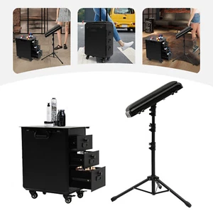 3 Drawers Multi Function Rolling Makeup Case Pro Cosmetic Storage Box 20kg Load - Picture 1 of 18