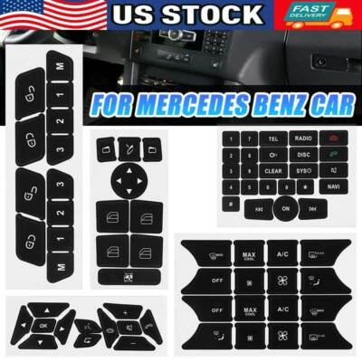 Button Repair A/C Climate Window Switch Sticker For Benz CLA250 SLK250 C250 C300 - Image 1 of 4