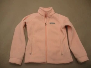 Columbia Size S (7/8) Girls Peach Full Zip High Neck Pocket Athletic Jacket 100 - Picture 1 of 6