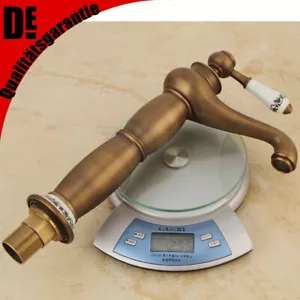 Antik Messing Bad Waschbecken Retro Mischbatterie Wasserhahn Waschtisch Armatur - Picture 1 of 8