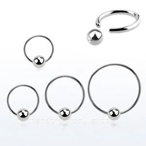2pcs. 20G Surgical Steel Captive Bead Ring Nose Hoop Ring Earring Tragus - Picture 1 of 2