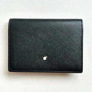 MONTBLANC Cuero Auténtico Tarjetero de Visita Estuche para Tarjetas Edición UNICEF - Imagen 1 de 8