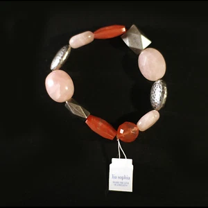 NEU Lia Sophia Razzabell Armband 082 - Rosa Rosenquarz Stretcharmband - Bild 1 von 4
