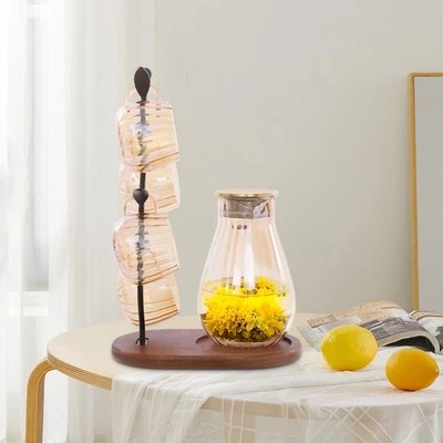 Juego de Jarra de Agua, Juego de Jarra de Agua de Vidrio Borosilicato para Agua Fría y Caliente Foto 1 de 4