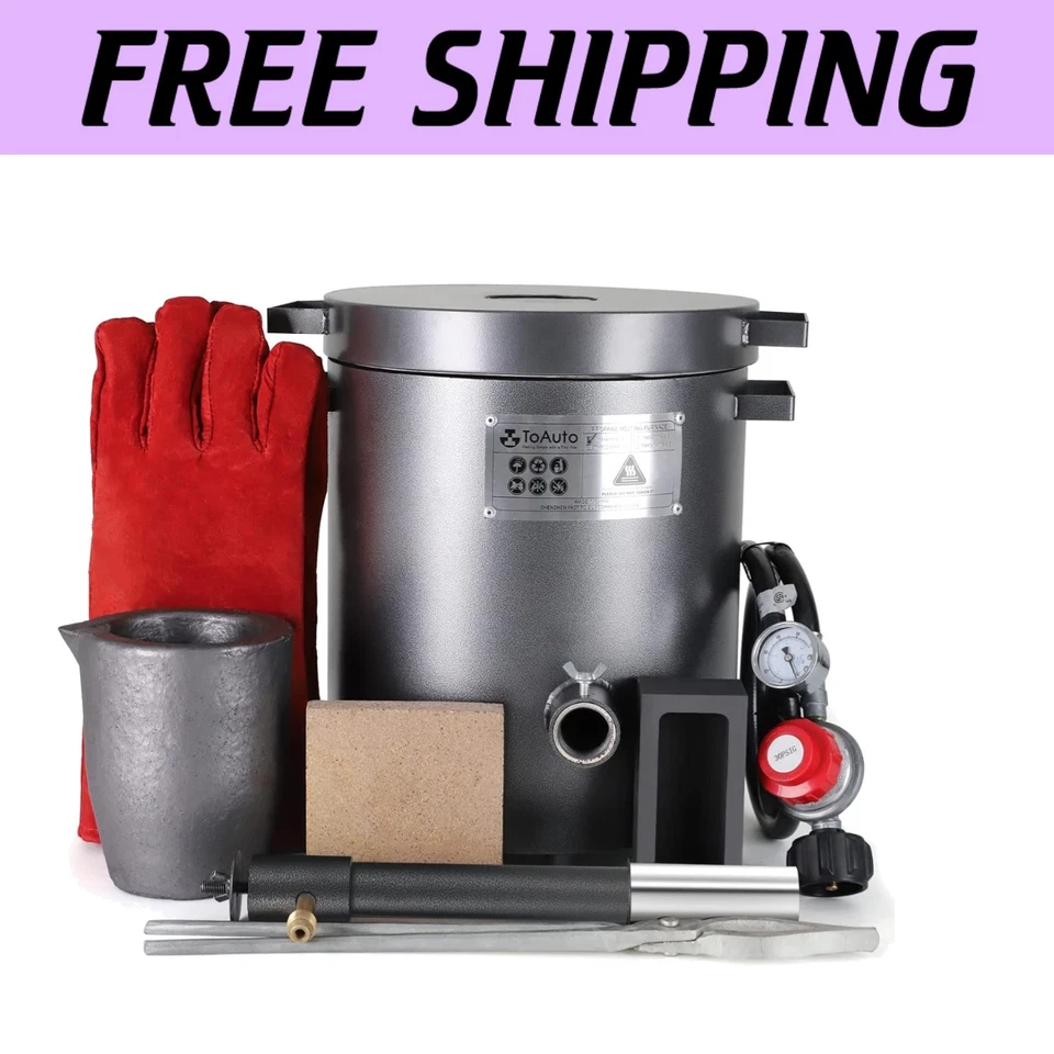 Horno de fusión de propano de alto rendimiento de 6 kg: fundición de metales preciosos fácilmente Foto 1 de 4