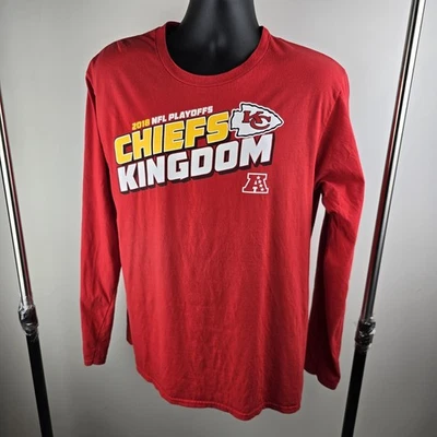 NFL Kansas City Chiefs 2018 Playoffs Mens Long Sleeve T-Shirt Large - image 1 of 4