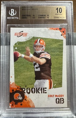 2010 SCORE - COLT MCCOY Rookie #323 Beckett BGS Gem Mint 10 Graded Card - Image 1 of 3