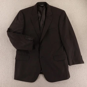 Chaqueta Jos A Bank L 44R Blazer Negro Espiga Auto Rayas 100% Lana - Imagen 1 de 14