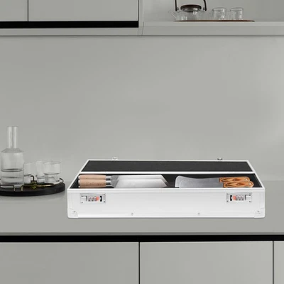 Estuche organizador de cuchillos portátil para chefs Estuche organizador de cuchillos plateado con cerraduras Foto 1 de 4