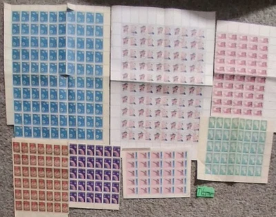 Lote mixto de 7 hojas de estampillas de Vietnam usadas WW en todo el mundo. Mal estado Foto 1 de 2