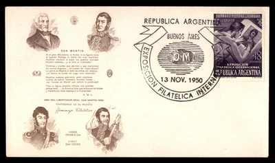 Mayfairstamps Argentina 1950 Servicemen San Martin Expo Filatelica Cubierta aau_507 Foto 1 de 2