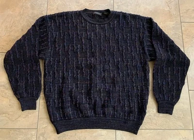 Suéter de Colección Jhane Barnes Para Hombres Grande 3D Texturizado Multicolor Cuello Redondo Pullover Foto 1 de 4