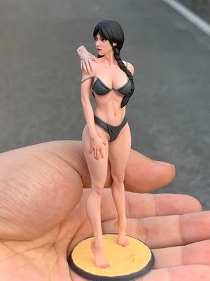 1/18 Miniaturas Pelo Trenzado Bikini Belleza Niña Escena Accesorios Figuras Para Coches Foto 1 de 4