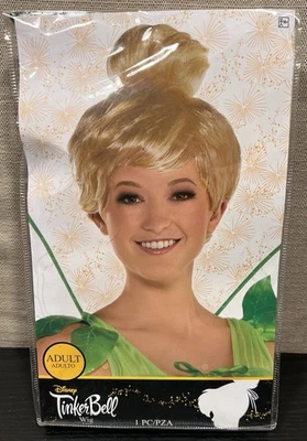 Nuevo Disney Adulto Campanilla Disfraz Peluca Neverland Hadas Peter Pan Foto 1 de 2