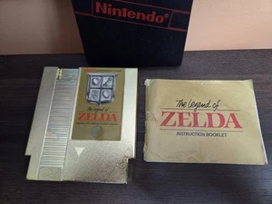 Nes Legend Of Zelda First Print Cassette Manual And 5 Screw Cartridge - Picture 1 of 19