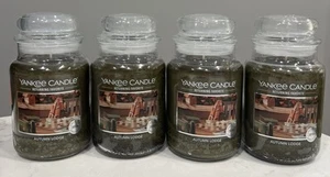 Lot Of 4 Yankee Candle Returning AUTUMN LODGE 22oz Original Large Jar Candle New - Picture 1 of 6
