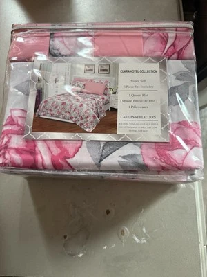 JUEGO DE SÁBANAS REINA 6 PIEZAS COLECCIÓN HOTEL CLARA SIN ARRUGAS 100% ALGODÓN TACTO Foto 1 de 2