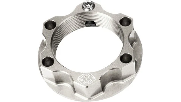 Gilles Tooling Pin-Lock Rear Axle Nut M25 x 1.5 Titanium Silver #ACM-25-15 - Image 1 of 1