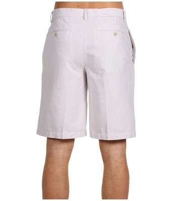 NUEVOS PANTALONES CORTOS IZOD A RAYAS BLANCAS Y TOSTADAS PARA HOMBRE 38 FRENTE PLANO Foto 1 de 2