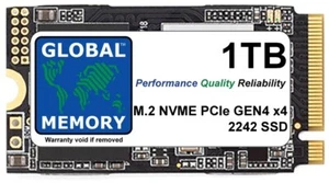 SSD NVMe 1 TB M.2 2242 PCIe Gen4 x4 NVMe per laptop/pc/server/workstation - Foto 1 di 3