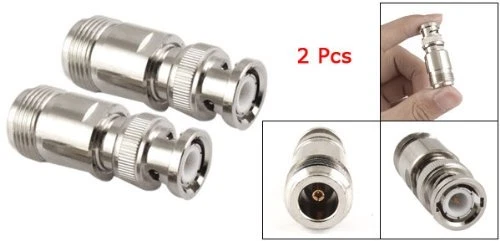 2 Pcs N Type Female to BNC Male RF coax Coax Adapter - Image 1 of 1