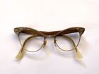 AMERICAN OPTICAL Cat Eye Glasses Vtg 50s Copper Etched Aluminum 12k GF Frames