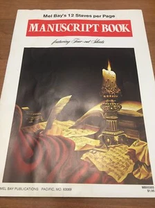 Mel Bay's - Large Line Manuscript Book', Tear-out Pages, 10 Staves, 29 pgs 1980 - Foto 1 di 6
