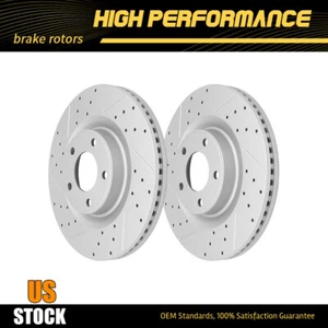 Rotores de freno de disco delanteros perforados y ranurados para Lincoln MKX 2007 - 2014 Ford Edge - Imagen 1 de 7