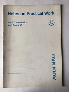 Audi NSU Transmission Factory Wokshop Manual & Special Tools Guide 1970 Original - Picture 1 of 8