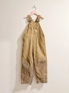 *Worn* Boys' CARHARTT Canvas Duck Overalls Coveralls, Size 6 - Picture 1 of 6
