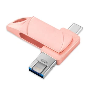 Hot USB Flash Drive U Disk 3 in 1 Storage Memory Stick Type C For iPhone iPad PC - Picture 1 of 19