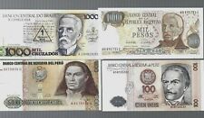 Central & South America ðŸŽ‡ 8 Banknotes ðŸŽ‡ Collections & Lots #54512 Unc!